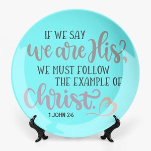 Bible quote Ceramic Decorative Plate, Christian home decor