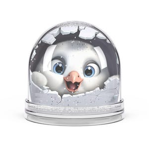 Cute Snow Globe Decoration, Winter Decor, Holiday Gift, Festive Figurine, Children&#39;s Room Decor