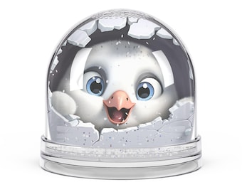 Cute Snow Globe Decoration, Winter Decor, Holiday Gift, Festive Figurine, Children&#39;s Room Decor