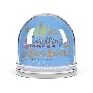 Decoración inspiradora de bolas de nieve, decoración de temporada para el hogar, regalo para amigos, decoración con citas, inspiración del Eclesiastés