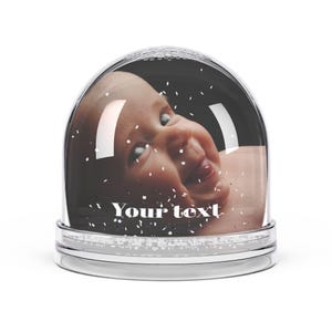 Personalized Baby Photo Snow Globe, Custom Keepsake, Gift for New Parents, Holiday Decor, Baby Shower Gift, Unique Nursery Decoration