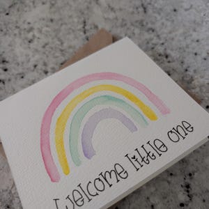 Carte aquarelle arc-en-ciel simple