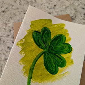 Carte trèfle aquarelle pour la Saint-Patrick