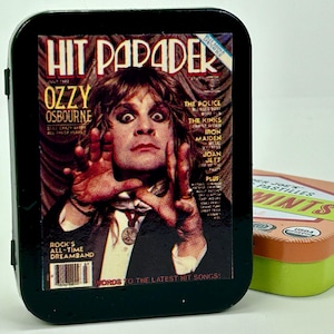 80&#39;s Rock Magazine Clipping Tin