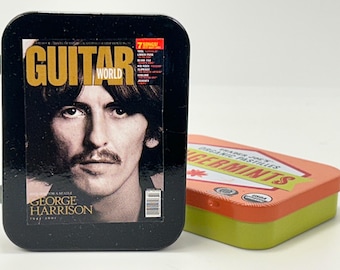 Guitar Magazine Clipping Tin
