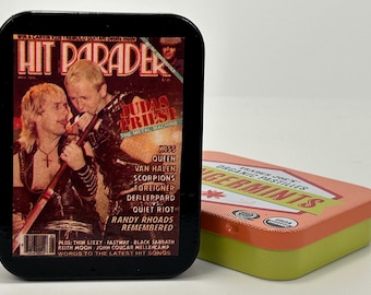 80's Rock Magazine Clipping Tin