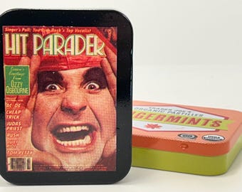 80's Rock Magazine Clipping Tin