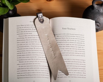 Bridesmaids Gift: Personalized Custom Leather Bookmark - Leather Anniversary, Gift For Her, Wedding Gift, Handmade in USA