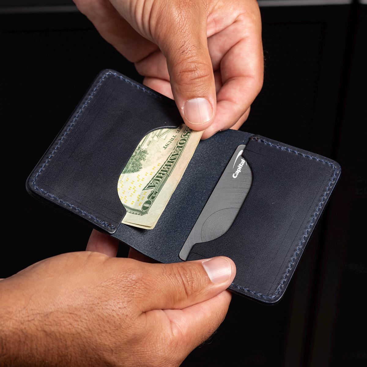 Portafoglio Uomo In Pelle PU Sottile E Minimalista - Con Portamonete E Scomparti Per Banconote - Regalo Per Compleanno, Festa Del Papà - 3