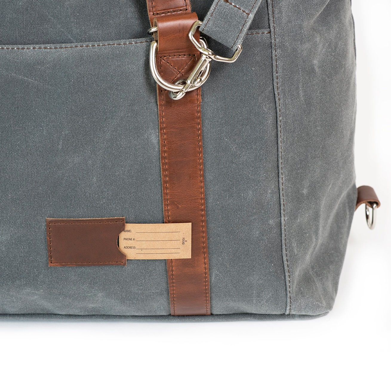 Waxed Canvas Duffel Bag Personalized Weekender for Men Etsy