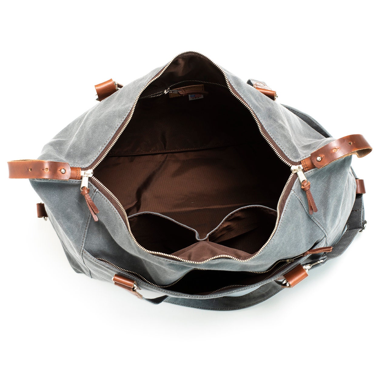 Waxed Canvas Duffel Bag Personalized Weekender for Men Etsy