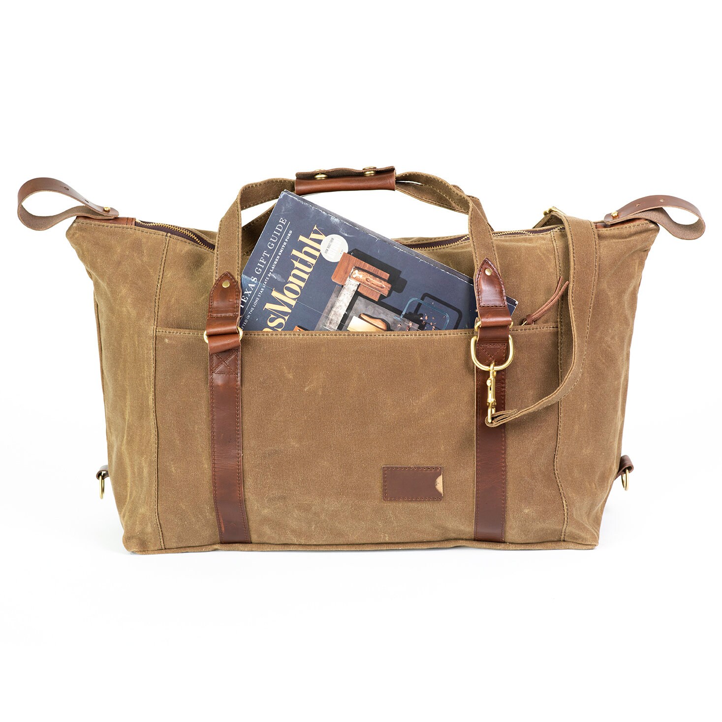 Waxed Canvas Duffel Bag Personalized Weekender for Men Etsy