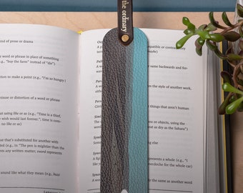 Personalized Leather Bookmark - Landscape Art Bookmark, Gift for Book, Art, Travel Lover, Leather Anniversary Gift, Father's Day Gift