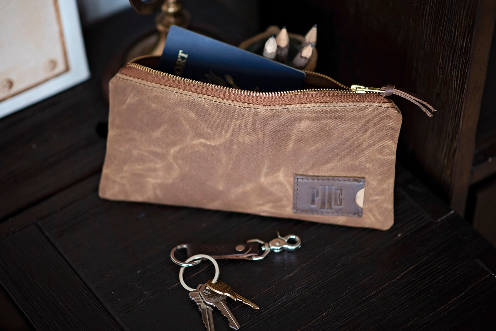 Personalized Flat Zipper Pouch Passport Travel Organizer in Etsy