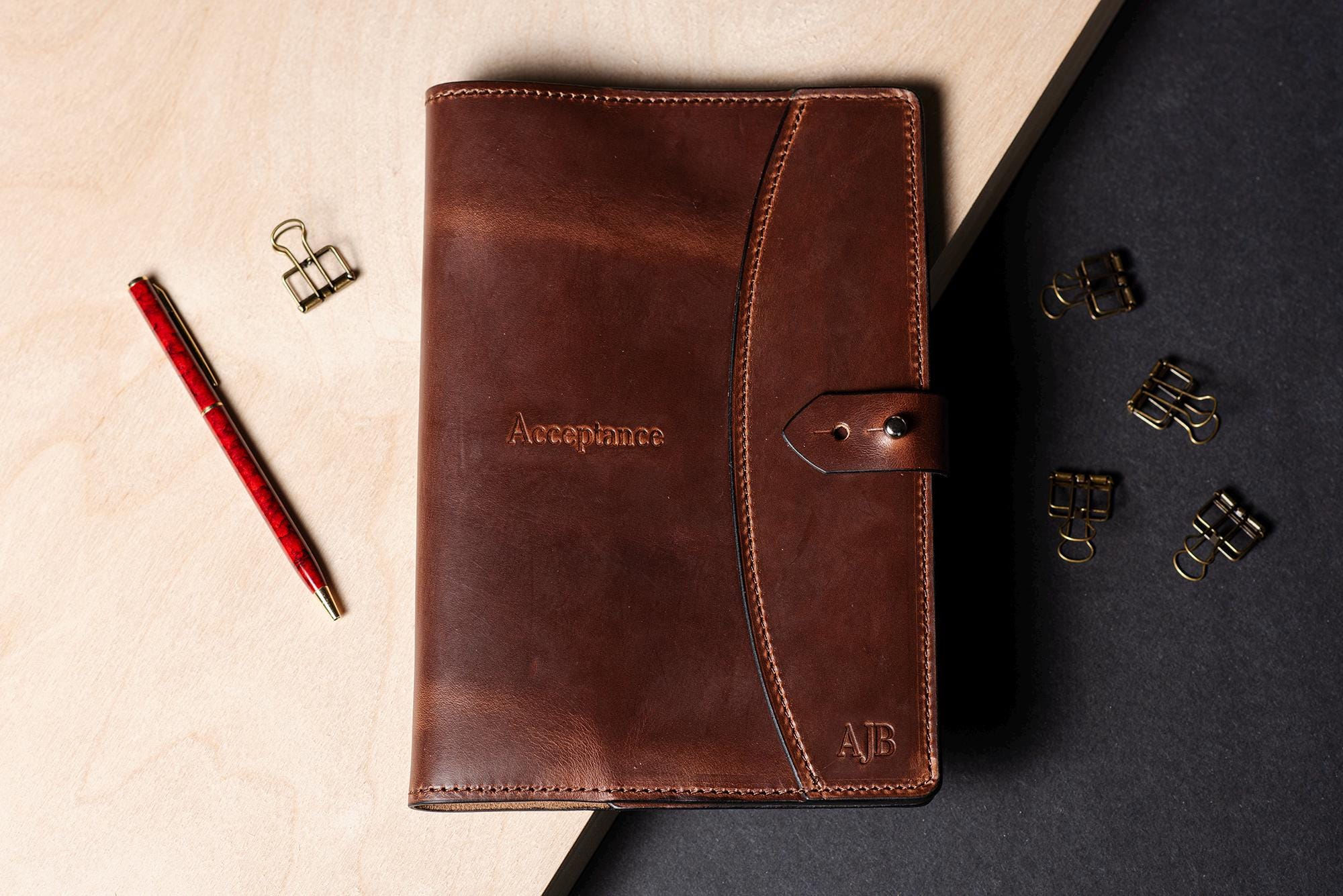 Personalized Heritage A5 Fine Leather Journal - Standard 