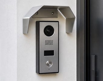 Auvent en acier inoxydable – couvercle pour boîte aux lettres, interphone, sonnette, façade, différentes tailles