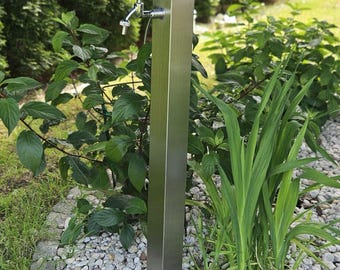 Robinet de jardin en acier inoxydable - Colonne d'eau, plusieurs tailles, pour le jardin, le lavage des mains et l'arrosage des plantes