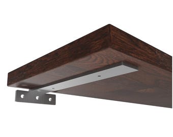 Support d'étagère en acier inoxydable - support mural moderne pour étagères de 15 à 40 cm, soudé et robuste, pour la maison, le bureau et le magasin.