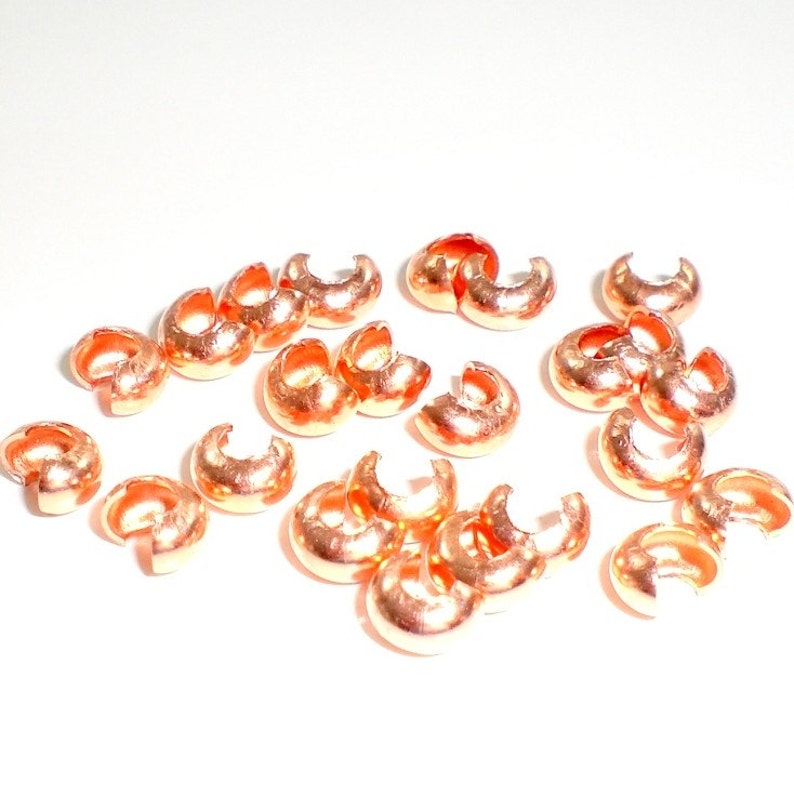 4mm Genuine Copper Crimp Covers GC-132