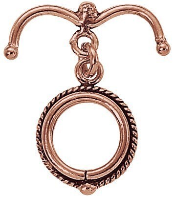 Solid Copper Toggle Clasp, Toggle Clasp With a  Secure Curved Bar GC-…