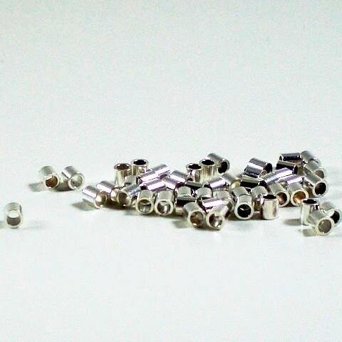 Sterling Silver 2x2 Crimp Beads Tubes  - 50 or 100 pieces M-100