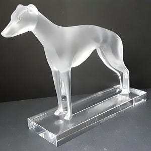 Lalique Crystal Greyhound &quot;Perceval&quot; - 8&quot; x 10&quot;