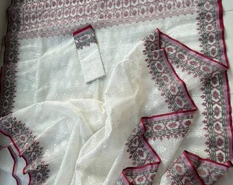 Handcrafted Muslin Jamdani Saree: Bengal Festive Wear