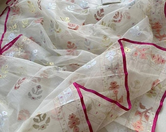 Handcrafted Muslin Jamdani Saree: Bengal Festive Wear, Pure Cotton