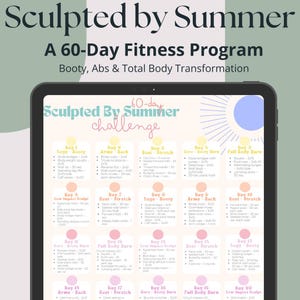 60-Tage-Fitnessprogramm: Booty, Abs & Total Body (druckbare PDF-Datei)