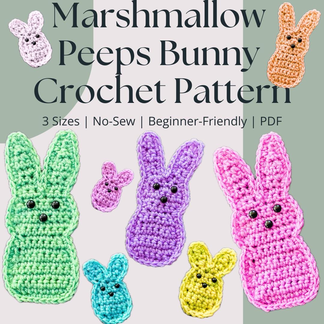 Peeps Patterns Peeps Bunny Crochet Pattern: No-sew Easter Garland (PDF) - Etsy