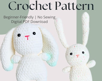 No-Sew Bunny Crochet Pattern: Easy Amigurumi Plush (PDF Pattern)
