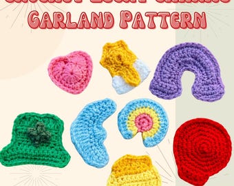 Lucky Charms Crochet Garland Pattern | St. Patrick’s Day Crochet Pattern | St. Patrick’s Day Garland Crochet Pattern | Irish Garland | PDF