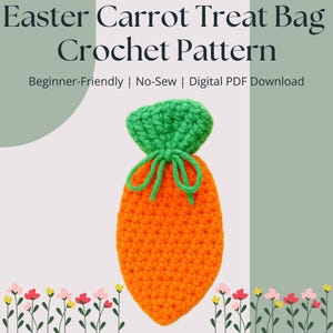 Crochet Carrot Treat Bag Pattern: Easy Easter Gift Bag (PDF)