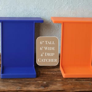 Three D Printed Design Beverage Drip Catcher Drink Dispenser Guard PLA Material Construction Durable Kitchen Accessory Party Station Essential Liquid Spill Protector Prevent Sticky Messes Floor Protection Solution Six Inch Tall Four Inch