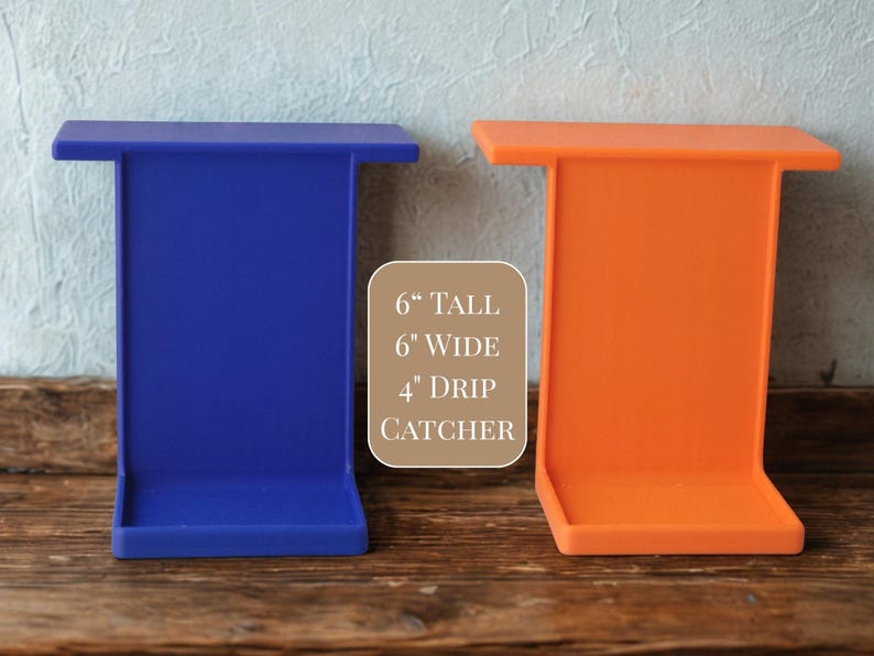 Three D Printed Design Beverage Drip Catcher Drink Dispenser Guard PLA Material Construction Durable Kitchen Accessory Party Station Essential Liquid Spill Protector Prevent Sticky Messes Floor Protection Solution Six Inch Tall Four Inch