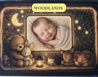 Baby Photo Lightbox Personalized Nursery Lamp Custom Led Display Newborn Memory Keepsake Infant Room Nightlight Unique Shower Gift Animal