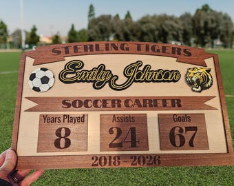 Academic Achievement Board Display Custom Graduate Award Recognition Career Statistics Design Personalized Graduation School Gift