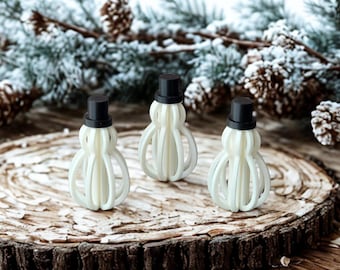 Small Snowman Decoration Winter Desk Holiday Ornament Christmas Table Accent Piece Miniature Figure Standalone Design Minimalist White