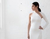 Formal Maxi Dress One Shoulder Dress Black Dress Prom Dress Cocktail Dress Unique Designer Dress Marcellamoda - MD0141