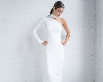 white collar dress