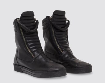 Leather Sneaker Boots, Moto Boots, Winter Boots, Ankle Boots Leather Sneaker Boots, Moto Boots, Winter Boots, Ankle Boots