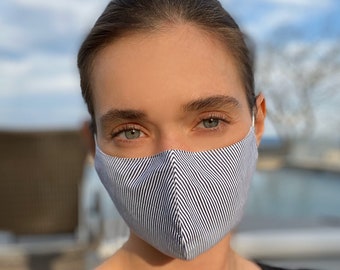 Face Mask with Filter, Nose Wire Cotton Facemask, Unisex Face Mask, Washable Mask, Marcella - MA1505