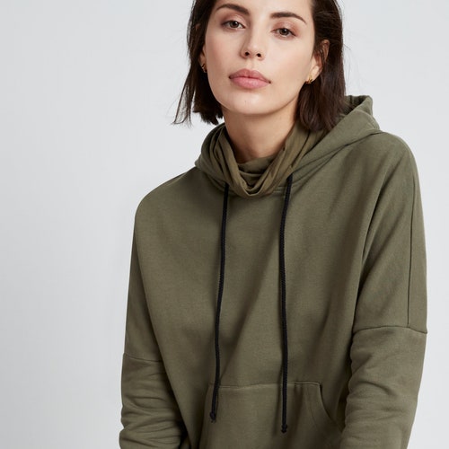 Sweatshirt Tunic, Turtleneck Sweatshirt, Hoodie with Gaiter Mask