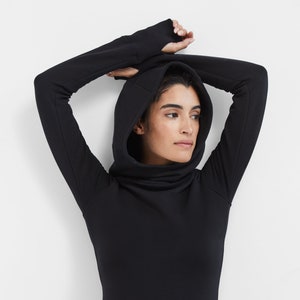 Black Fitted Hoodie Etsy UK