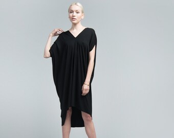 black jersey summer dress