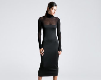 elegant black dress outfit