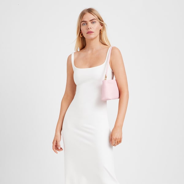 White Midi Dress, Tank Dress, Sleeveless Dress, Day Dress, Summer Dress, Cocktail Dress, Crawford Dress, Marcella - MD2002