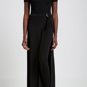 Skirted Leggings, Unique Trousers, Belted Leggings, Maxi Skirt, Elegant Pants, Skirt With Pants, Waverly Pant, Marcella MP1645 image 2