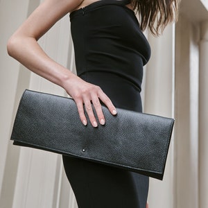 Extra-Long Clutch, Leather Clutch, Italian Leather Clutch Bag, Envelope Clutch, Slim Clutch, Belle Leather Clutch, Marcella MA1089 image 6