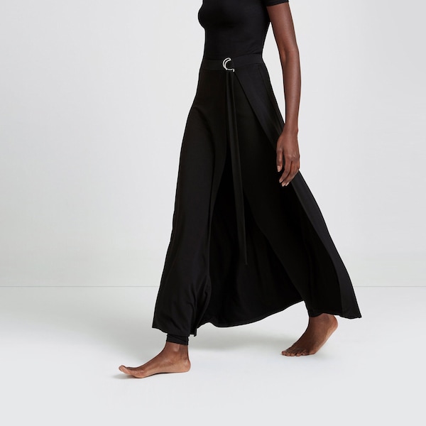 Skirted Leggings, Unique Trousers, Belted Leggings, Maxi Skirt, Elegant Pants, Skirt With Pants, Waverly Pant, Marcella - MP1645